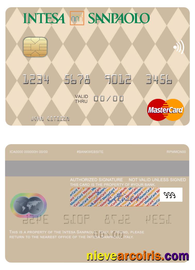 Italy Intesa Sanpaolo mastercard